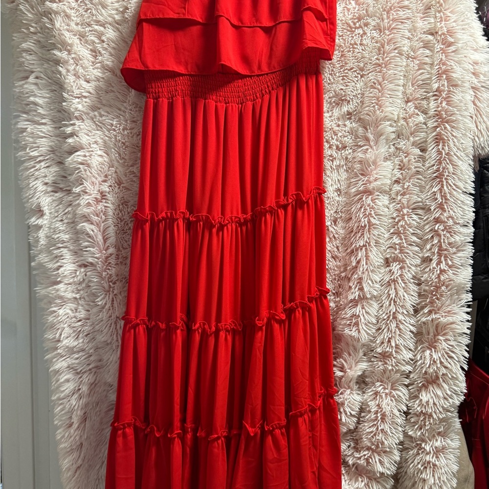 MSK Scarlet Gathered Skirt